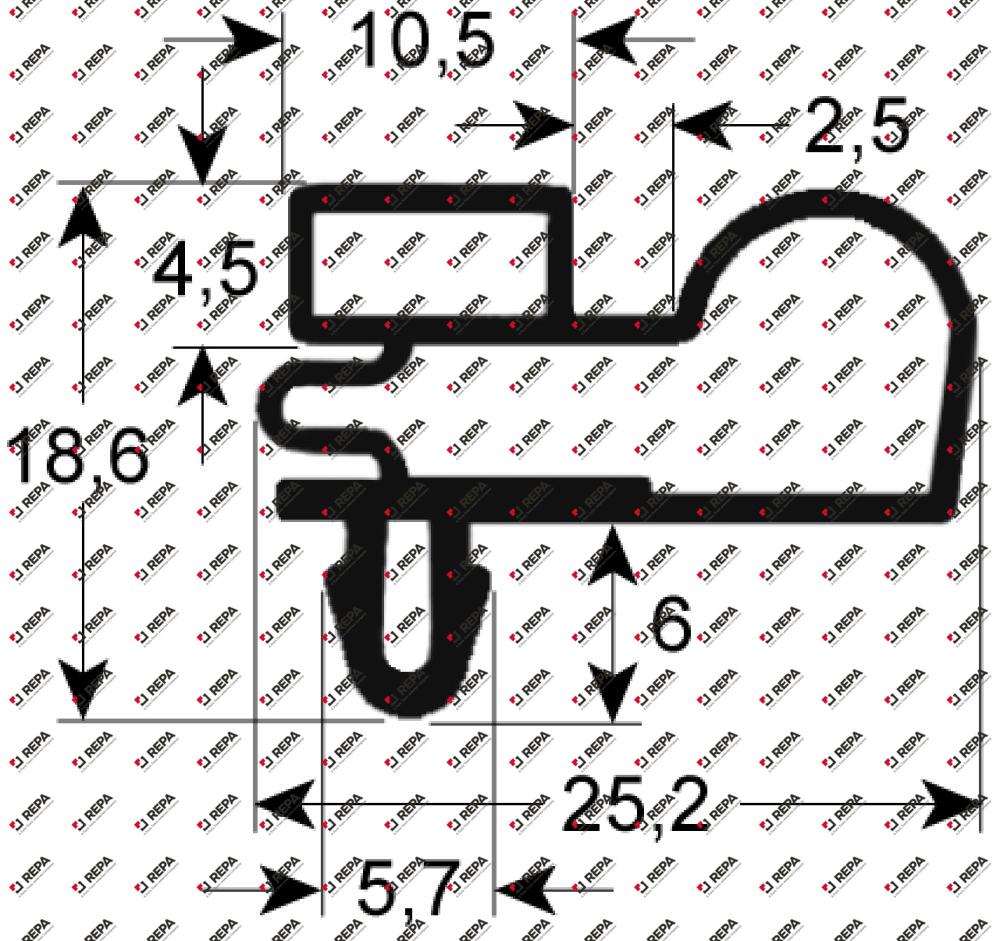 Kältedichtung Profil 9010 B 530 mm L 765 mm