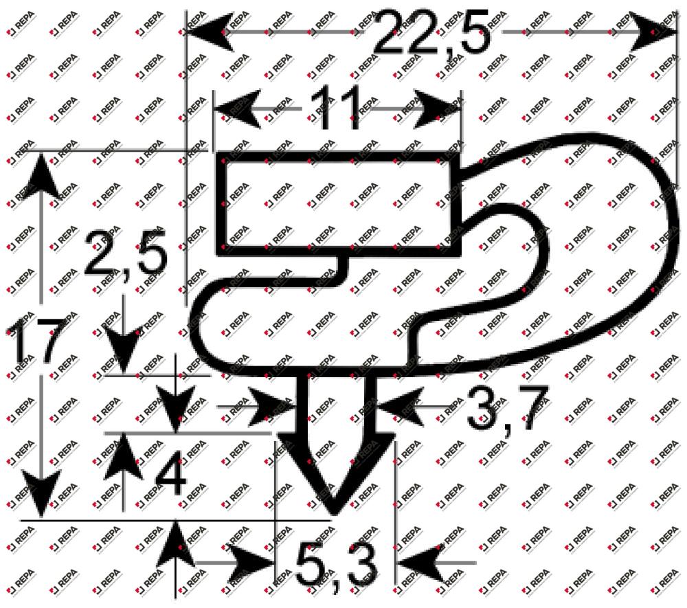 Kältedichtung Profil 9161 B 600 mm L 1550 mm