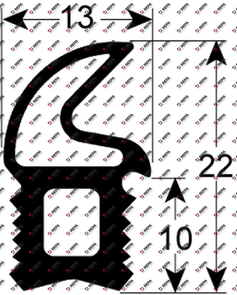 door seal profile 2773 W 510mm L 720mm