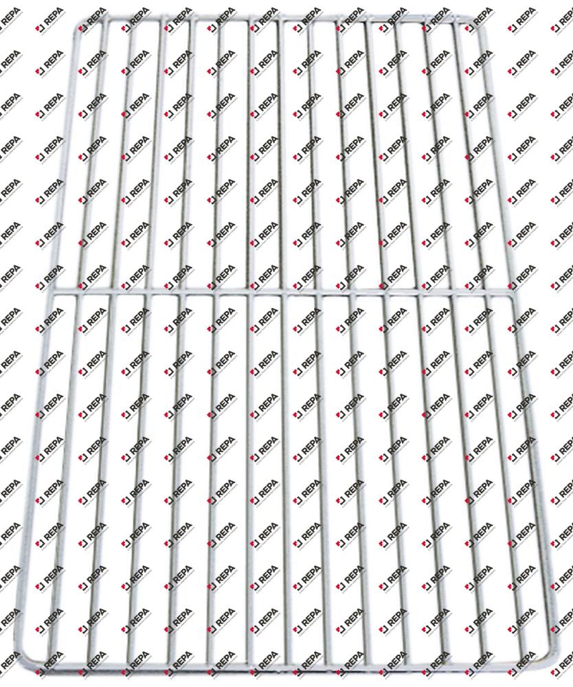 Grille lar. 325mm P 530mm acier plastifié blanc