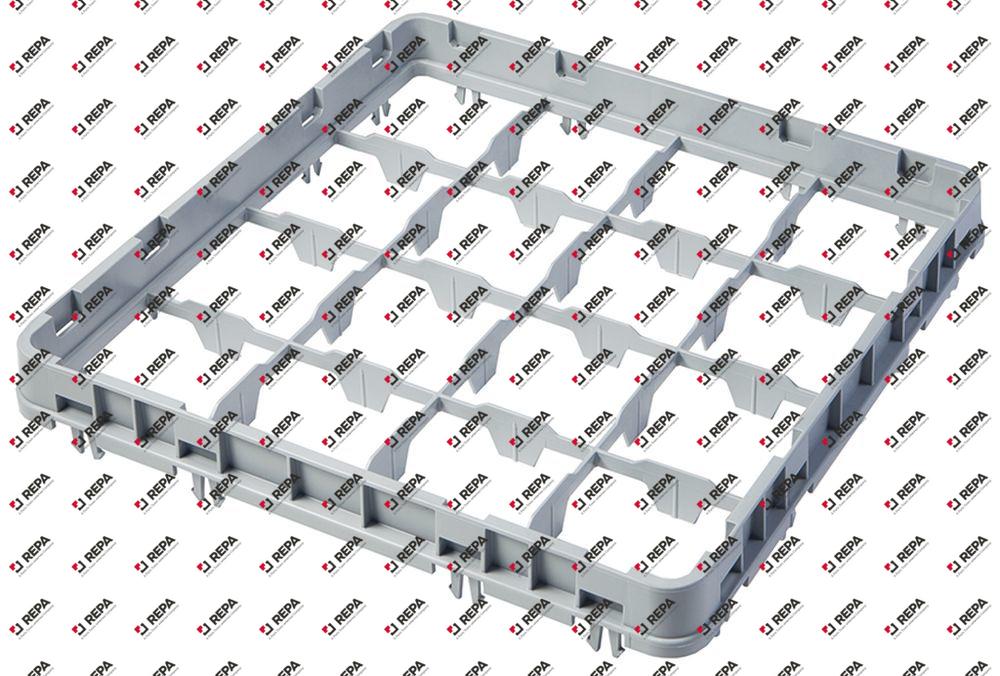 Produktbild von Gläserkorb 16 Fächer 113 X 113 Mm Glashöhe Max. 240 Mm 500 X 500 Mm