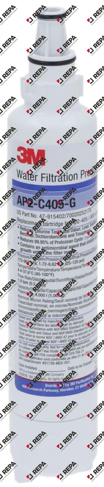 Water filter manuf. no. AP2-C405-G series AP2