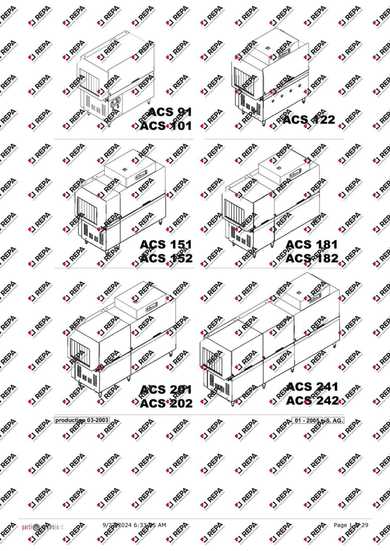 COMENDA ACS182 — Pan/utensilwashing machines conveyor type