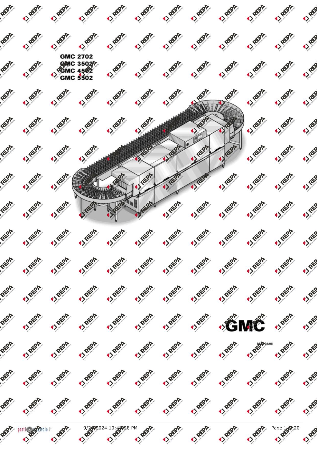 COMENDA GMC2702 — Pan/utensilwashing machines conveyor type