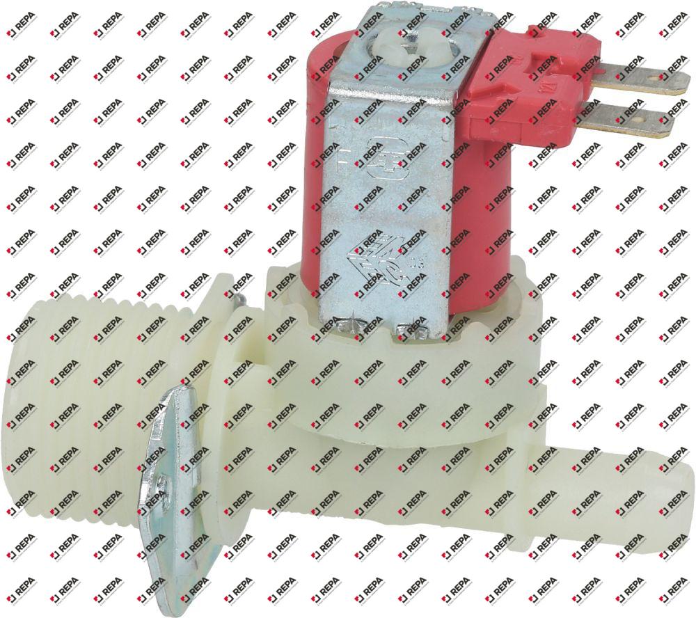 Solenoid valve single straight plastic t.max. 90°C