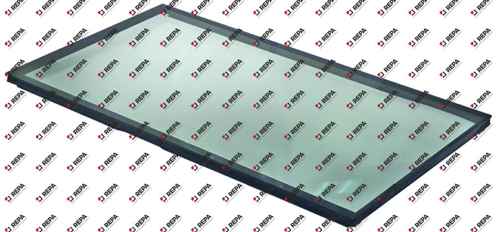 glasplaat voor voorkantzijde L 575mm B 945mm