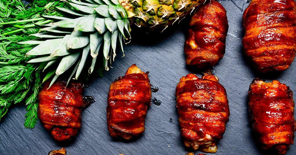 Bacon Wrapped Cheesy Malibu Chicken Recipe