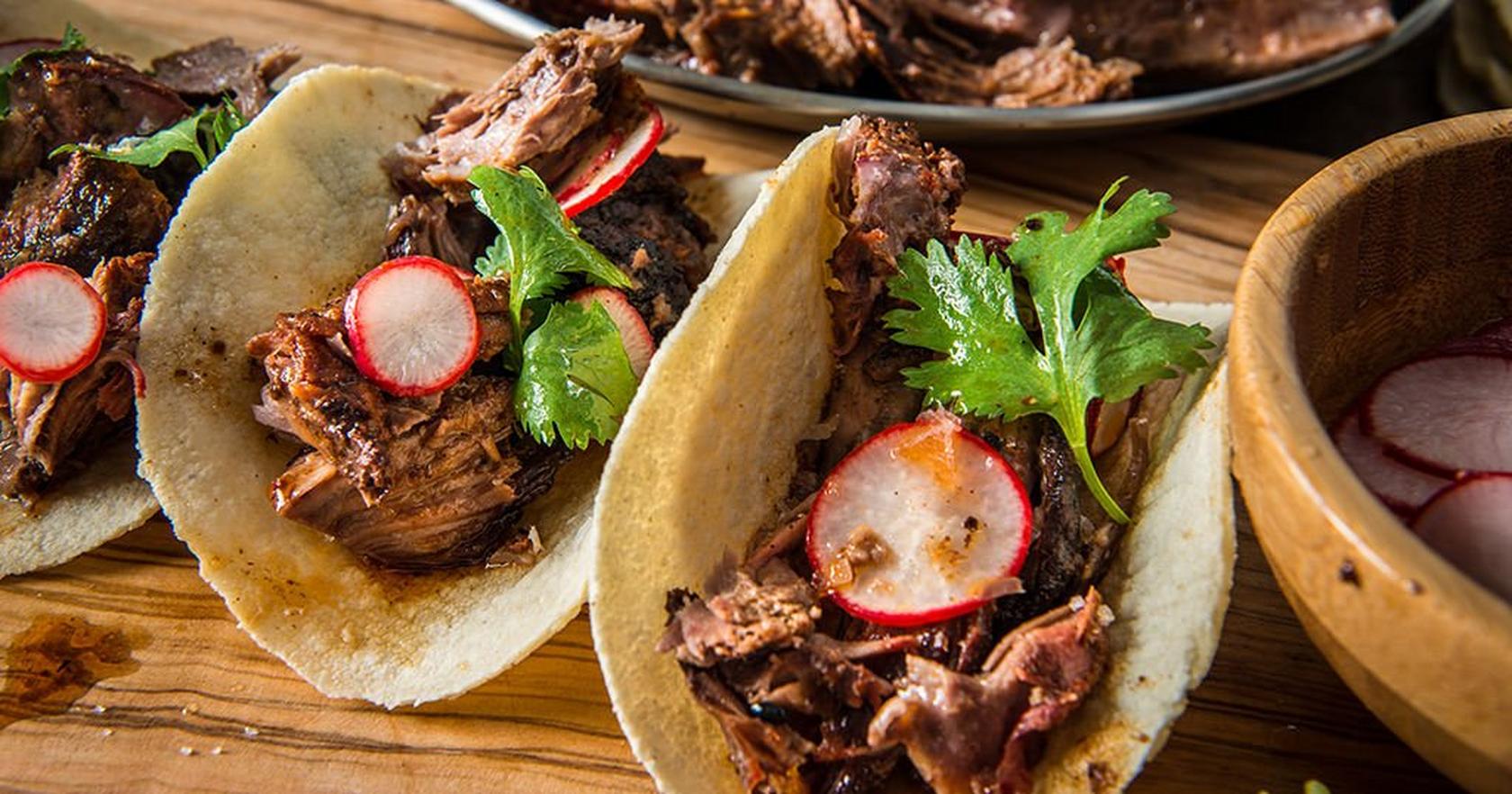 Braised Lamb Shoulder Tacos by Chef Matthew Jennings