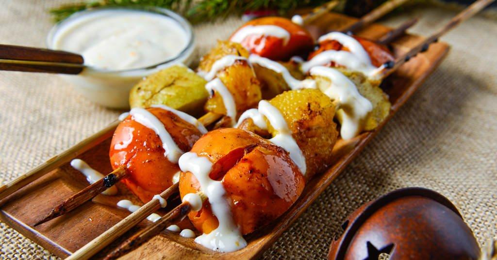 Grilled Fruit Skewers with Yogurt Sauce | Traeger Grills