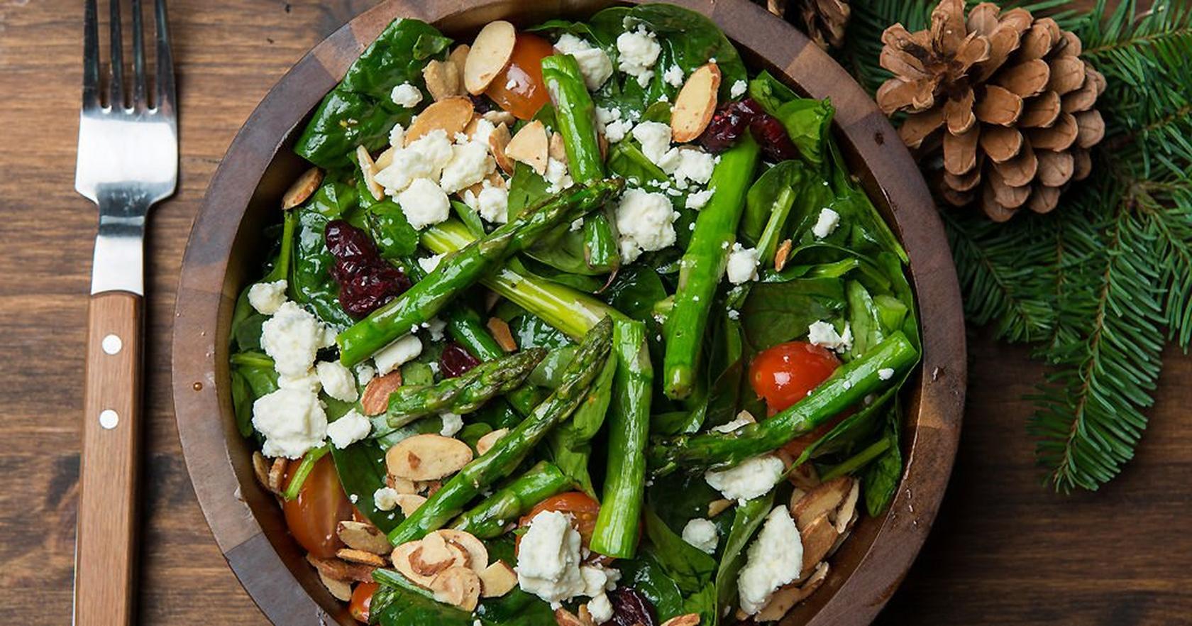 image of Asparagus and Spinach Salad
