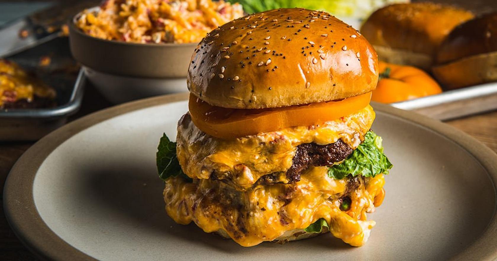 image of Grilled Southern Pimento Cheeseburger