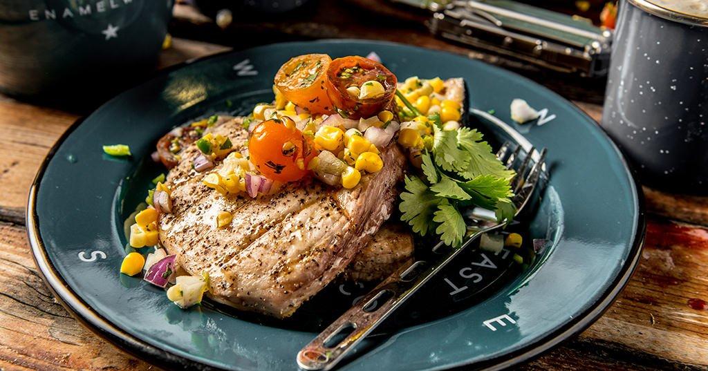 Grilled Swordfish with Corn Salsa Recipe Traeger Grills