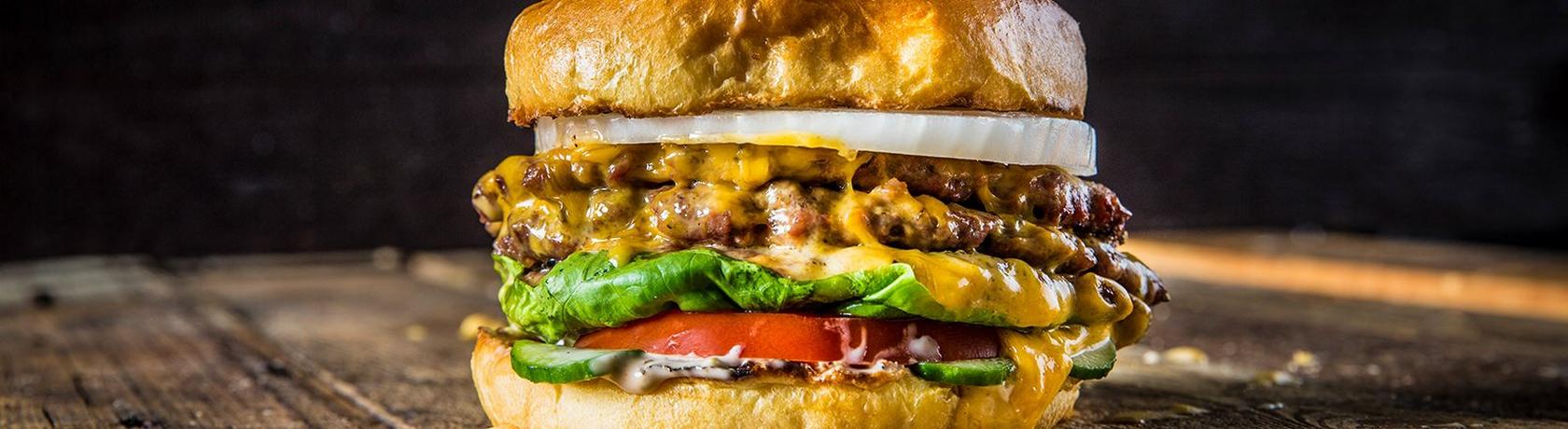 image of Grilled Triple Cheeseburger