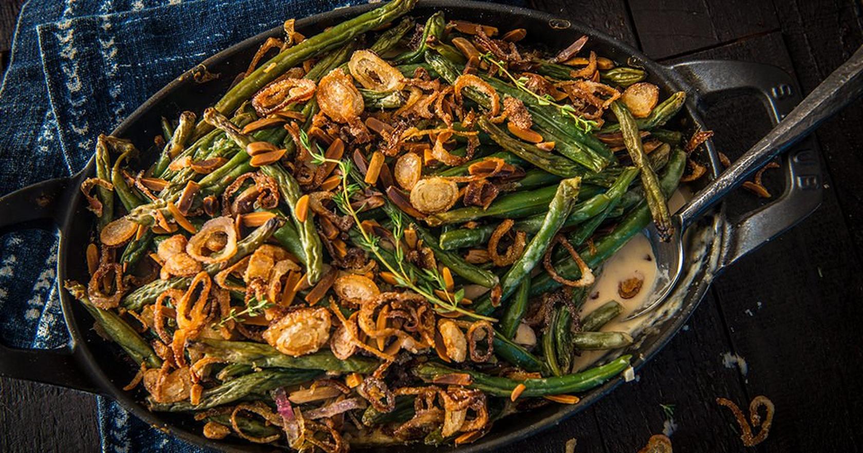 Creamy Green Bean Casserole with Shallots
