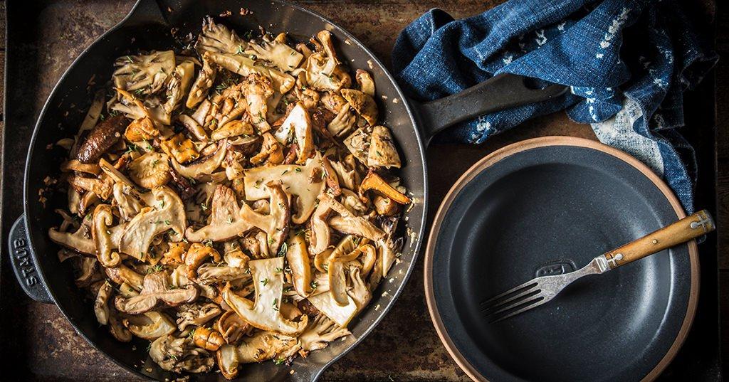 Roasted Mushrooms with Sherry & Thyme Recipe - Traeger