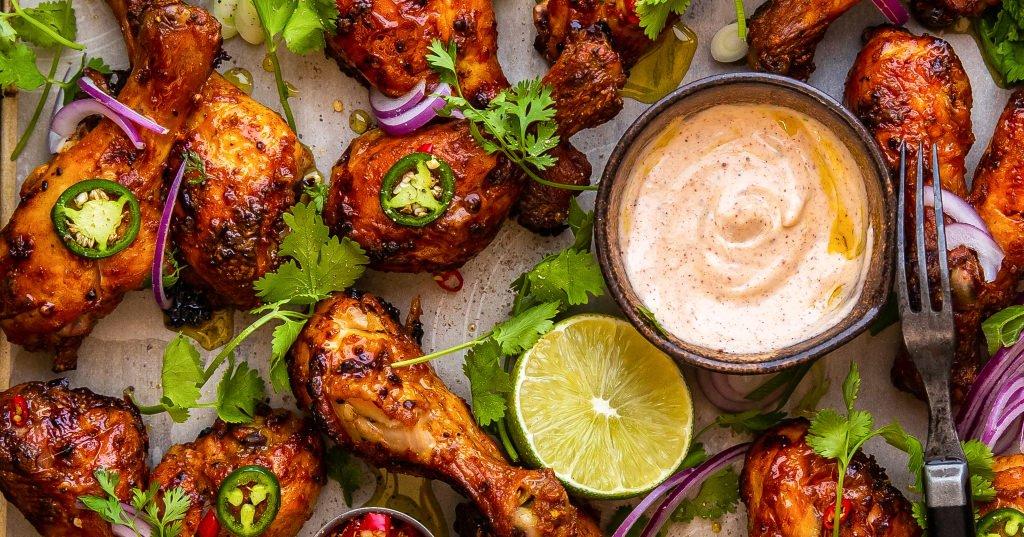 Smoked Chicken Tikka Drumsticks Traeger Grills