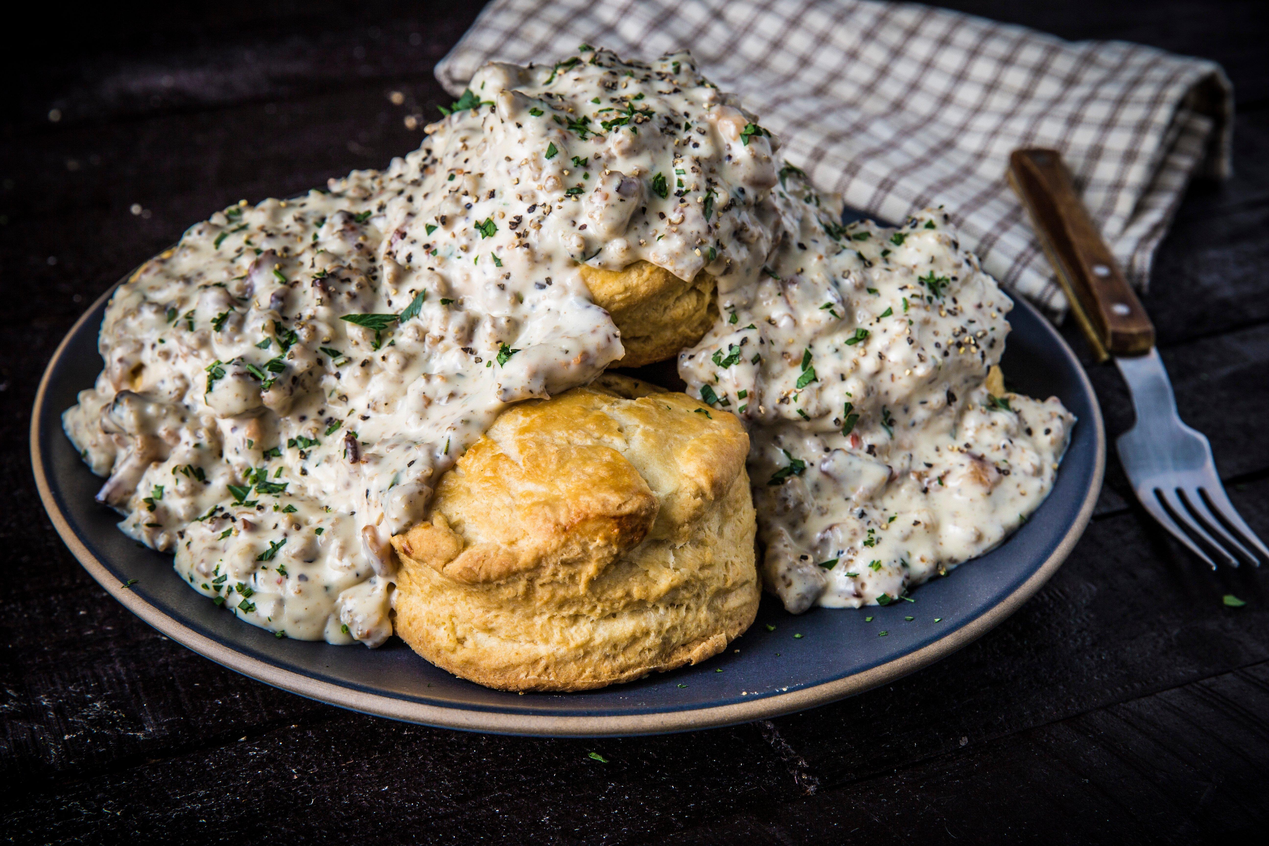 Biscuits and Smoked Sausage Gravy Recipe | Traeger Grills