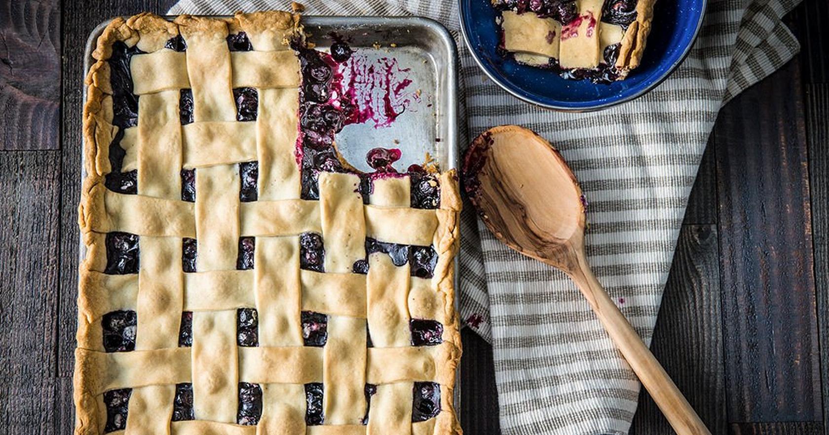 Baked Blueberry Slab Pie