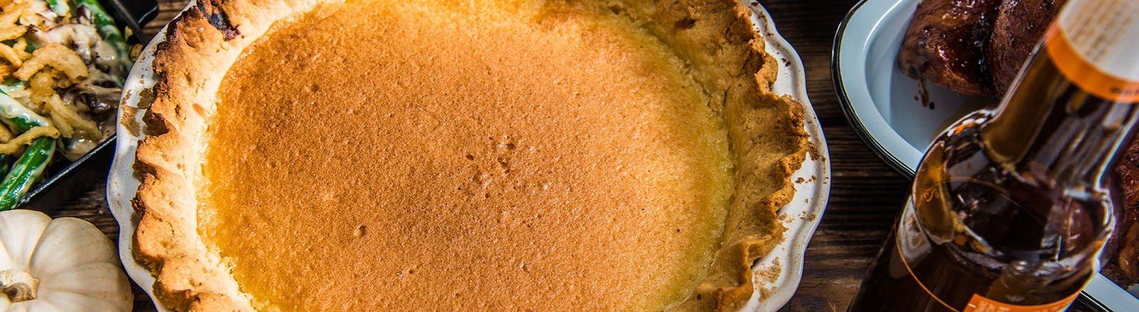 Baked Buttermilk Pie with Cornmeal Crust Pie Recipe Traeger Wood