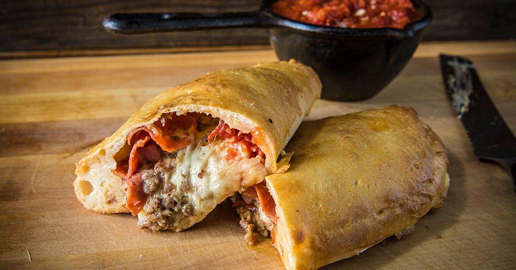 Baked Meat Lover's Calzone with Smoked Marinara Recipe Traeger Grills