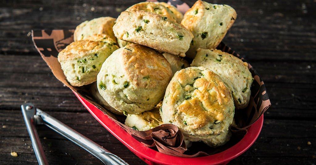Baked Cheddar Poblano Biscuits Recipe Traeger Grills