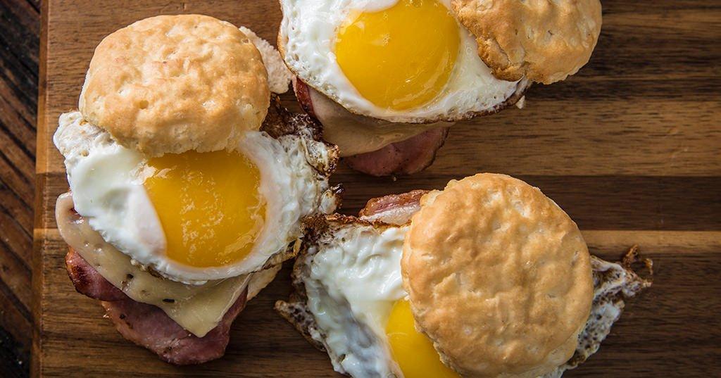 Grilled Country Ham Biscuit Sandwich Recipe Traeger Grills