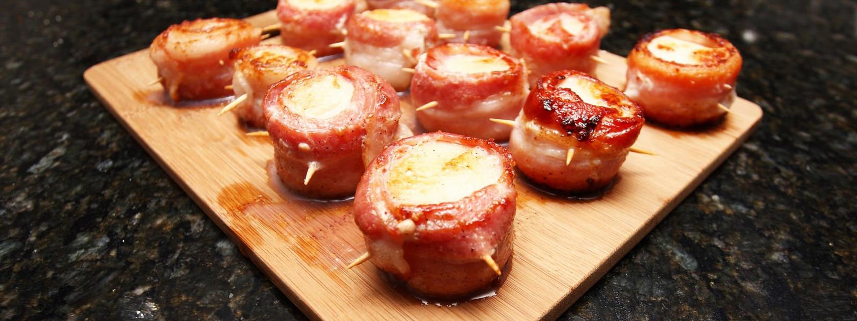 Pétoncles enroulés de bacon