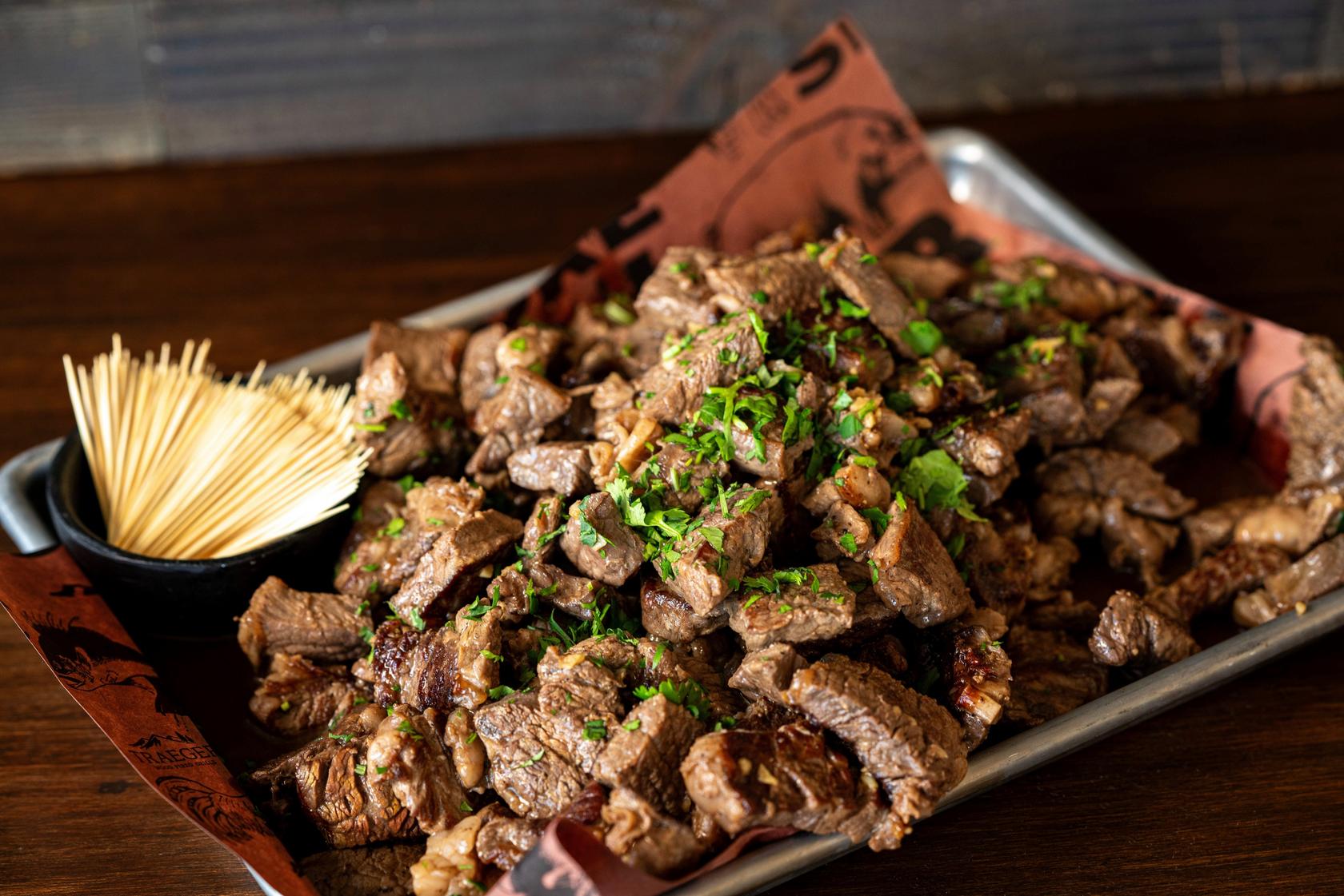 Flat Top Garlic-Butter Steak Bites