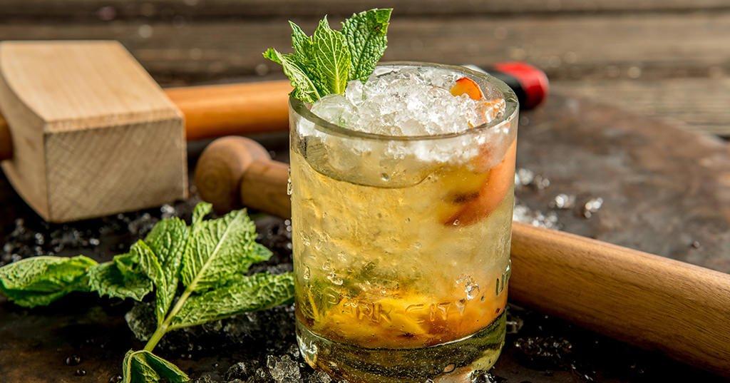 Grilled Peach Smash Cocktail Traeger Grills