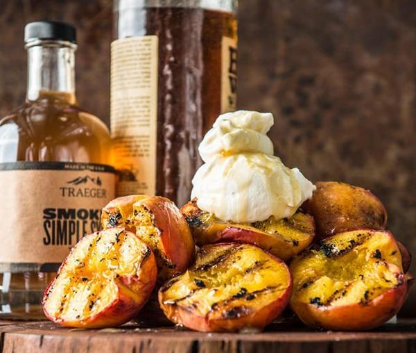 Grilled Honey Bourbon Peaches Recipe | Traeger Grills