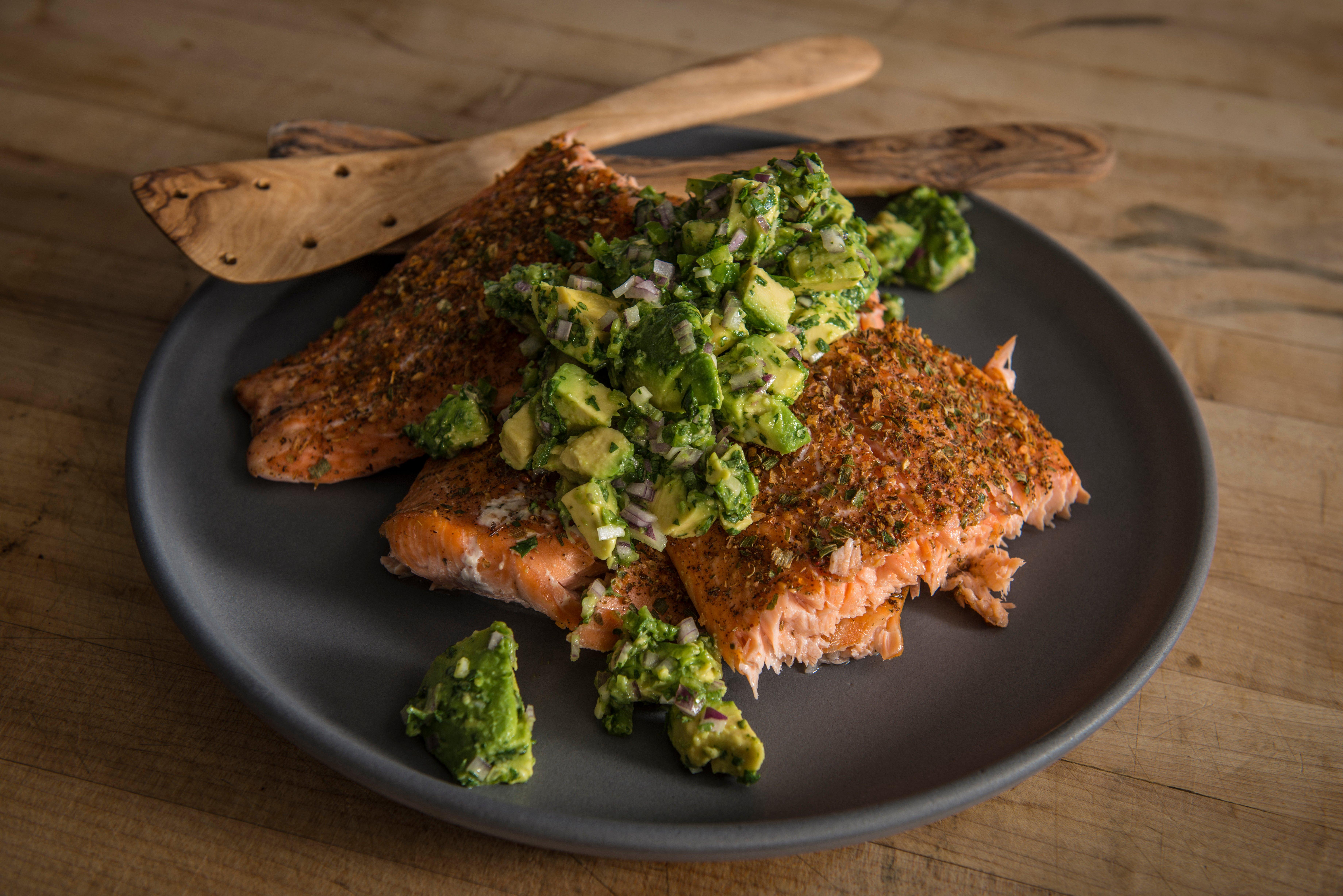 Grilled Salmon with Smoked Avocado Salsa | Traeger Grills