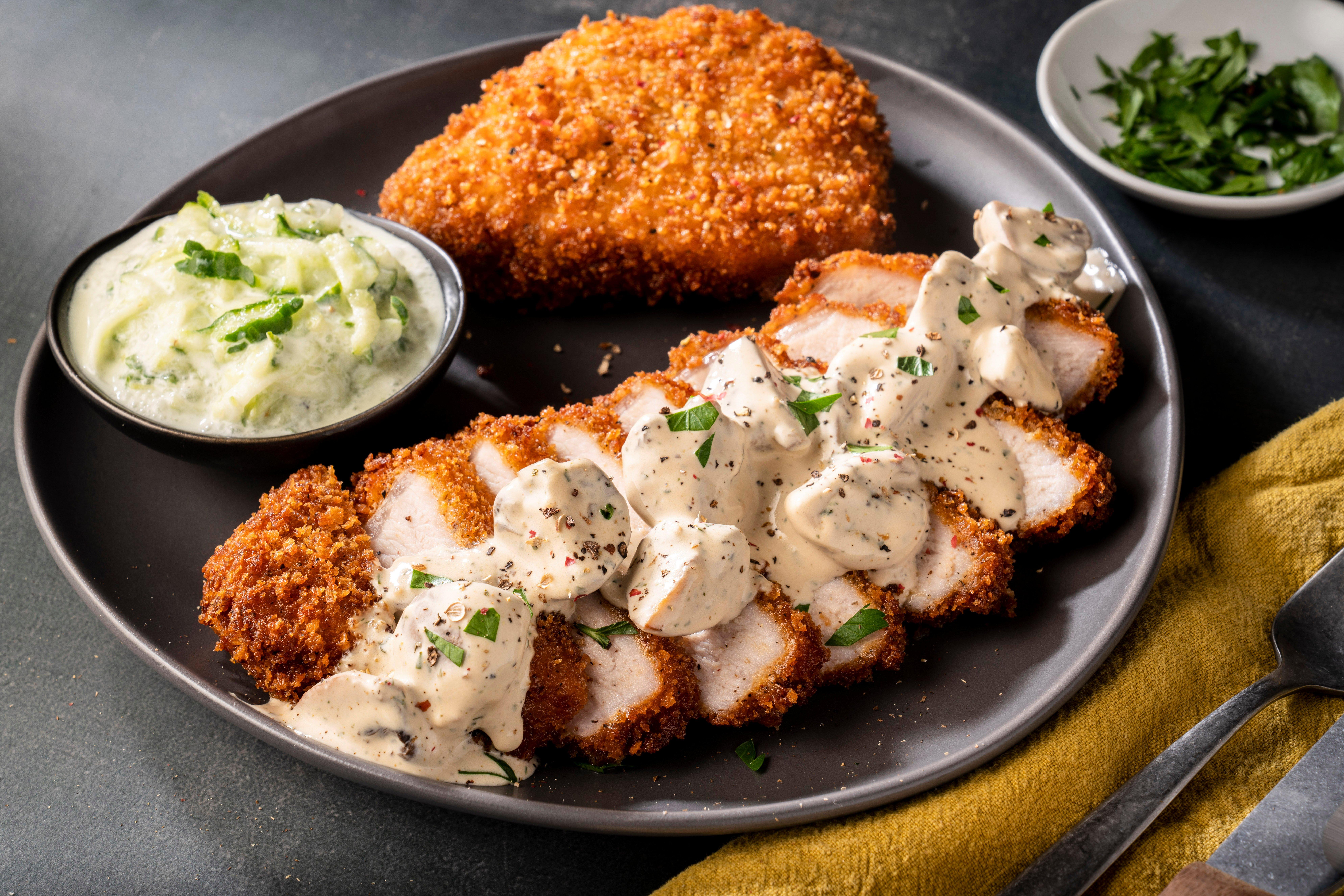 Traeger Pork Schnitzel with Mushroom Sauce Recipe Traeger®