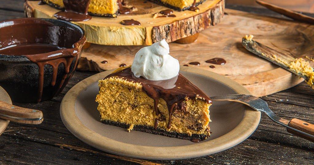 Baked Pumpkin Cheesecake With Chocolate Cookie Crust Recipe