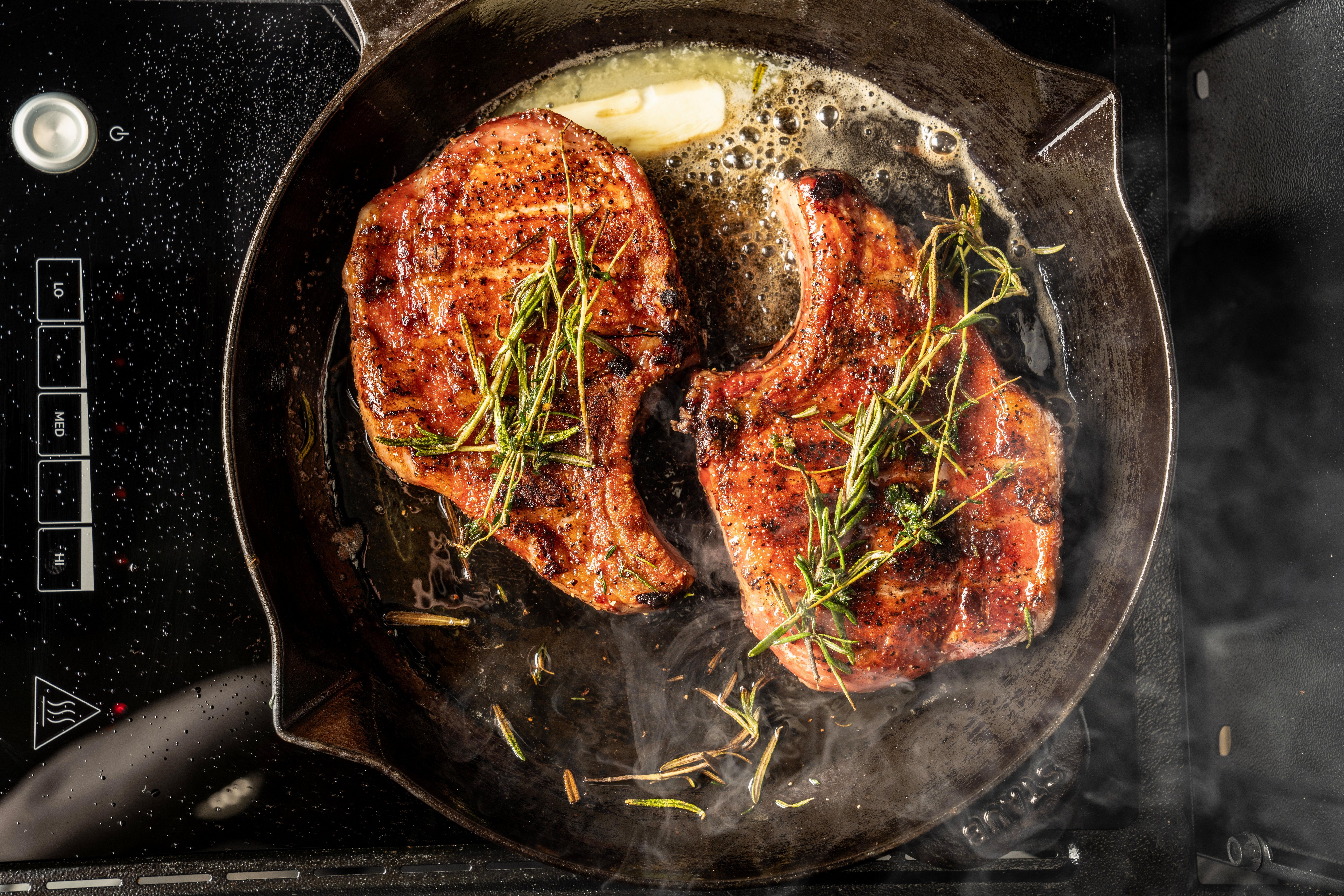Reverse Seared Bone-In Pork Chops