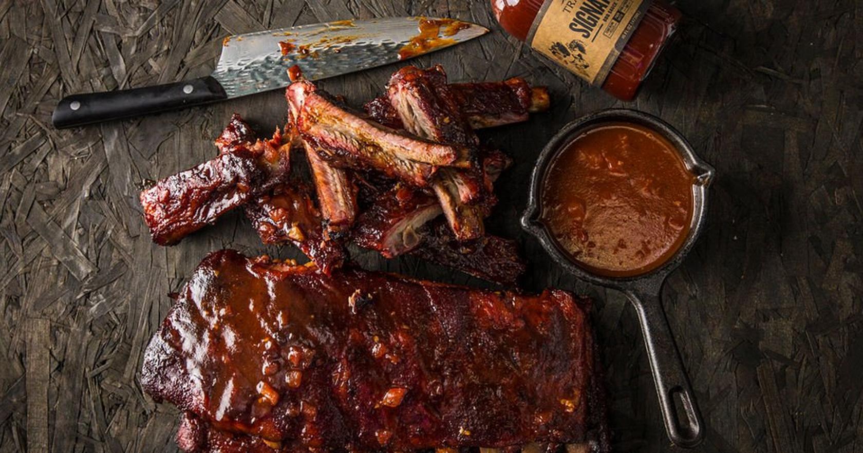 image of Smoked Ribs with Coconut Rum BBQ Sauce