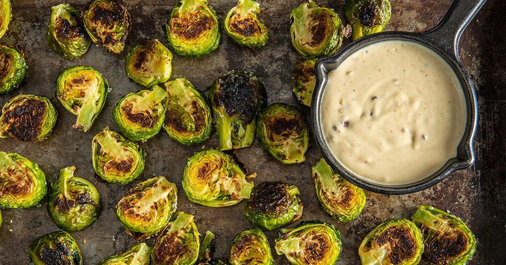 image of Roasted Creamy Brussels Sprouts