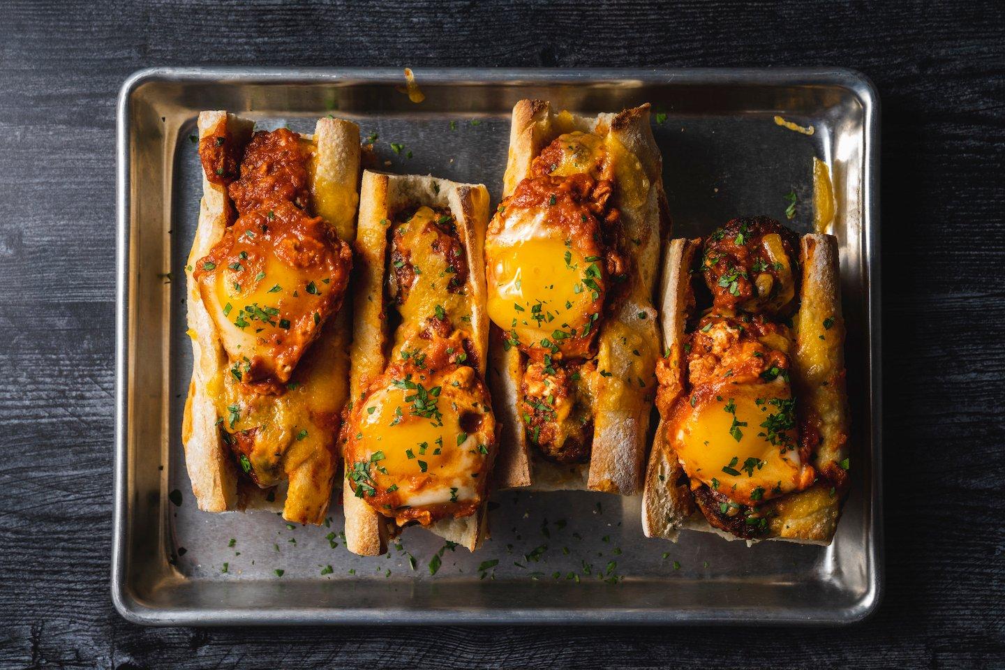 Roasted Meatball Breakfast Sub | Traeger Grills