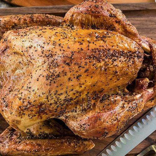 Thanksgiving Turkey in Wood Fired Cook Range - Baking Turkey in