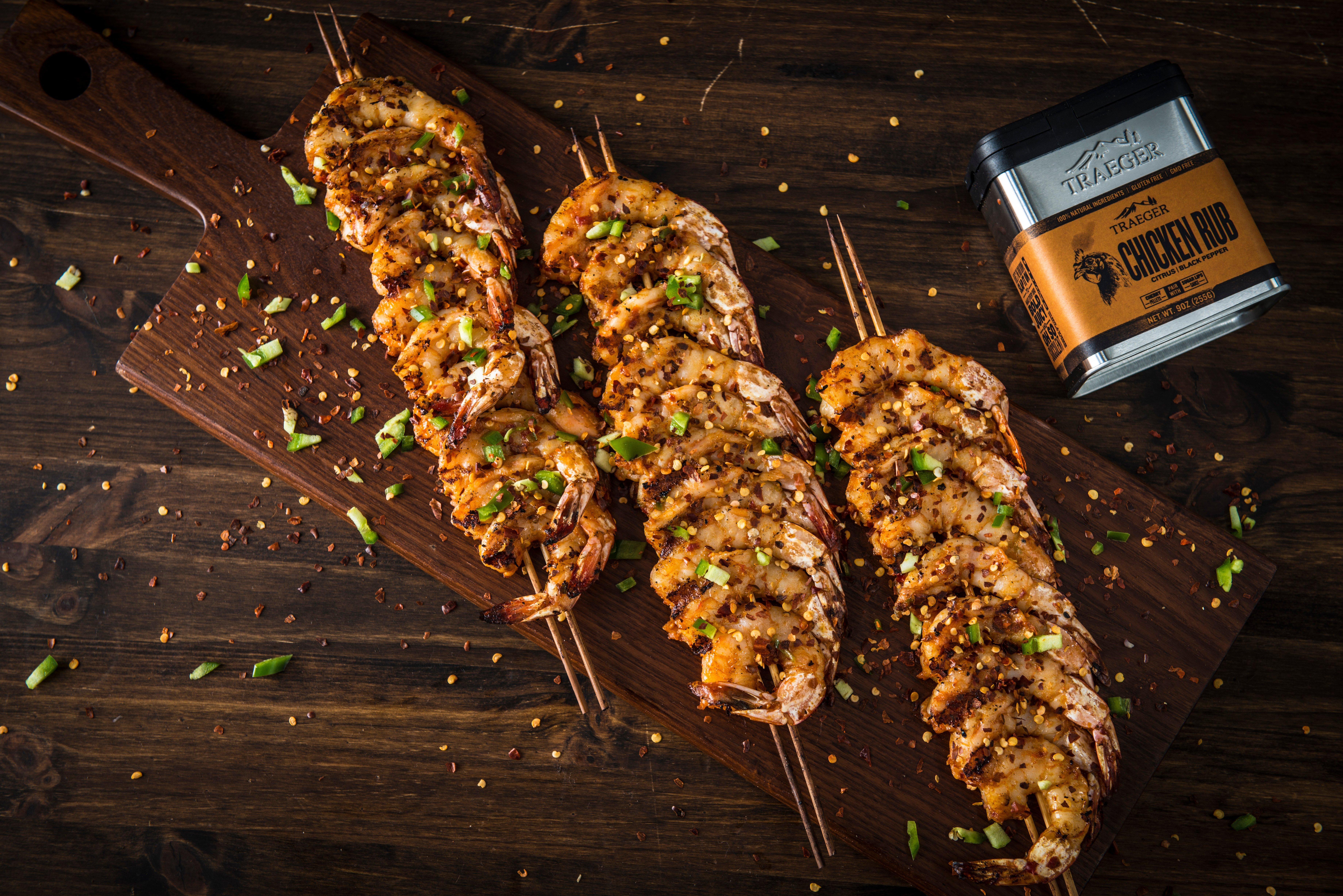 Spicy Shrimp Skewers Traeger Grills