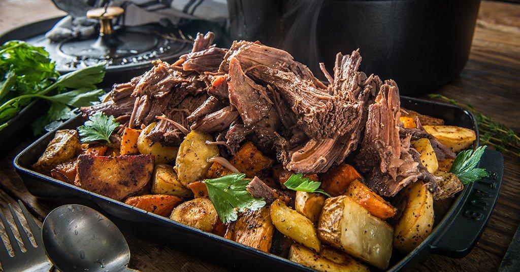 Braised Elk Shoulder with Roasted Root Vegetables Recipe Traeger Grills