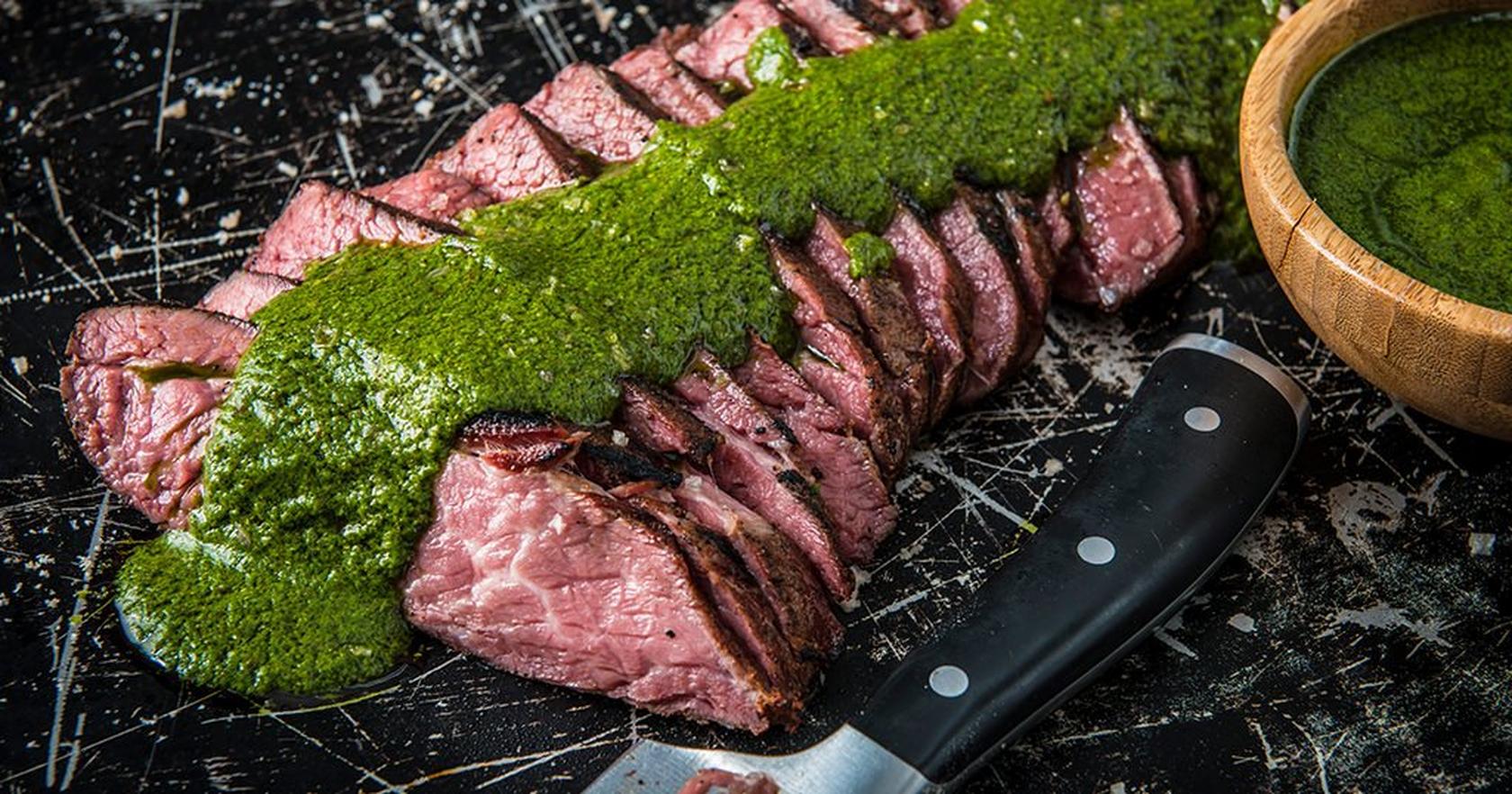 image of Reverse Seared Tri-Tip with Chimichurri Sauce