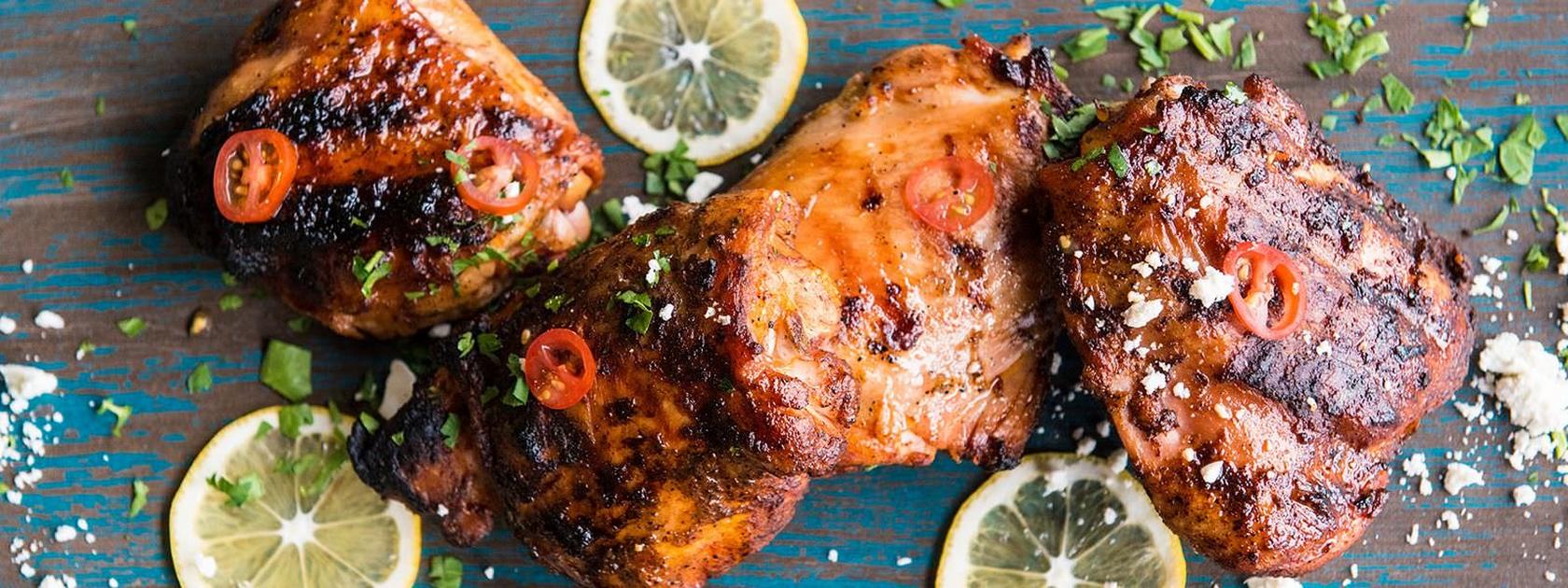 Grilled Greek Chicken with Garlic & Lemon