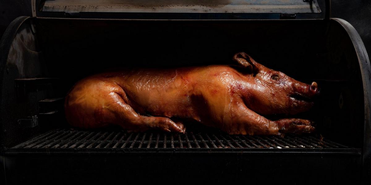 Whole pig for hog roast