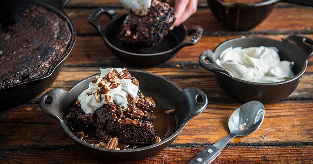 Baked Caramel Pecan Brownie Recipe Traeger Grills