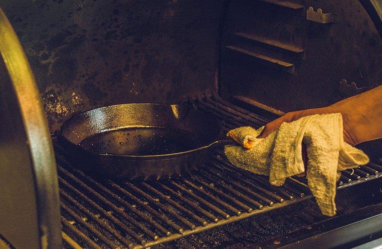 Seasoning a Cast Iron Skillet Traeger Grills