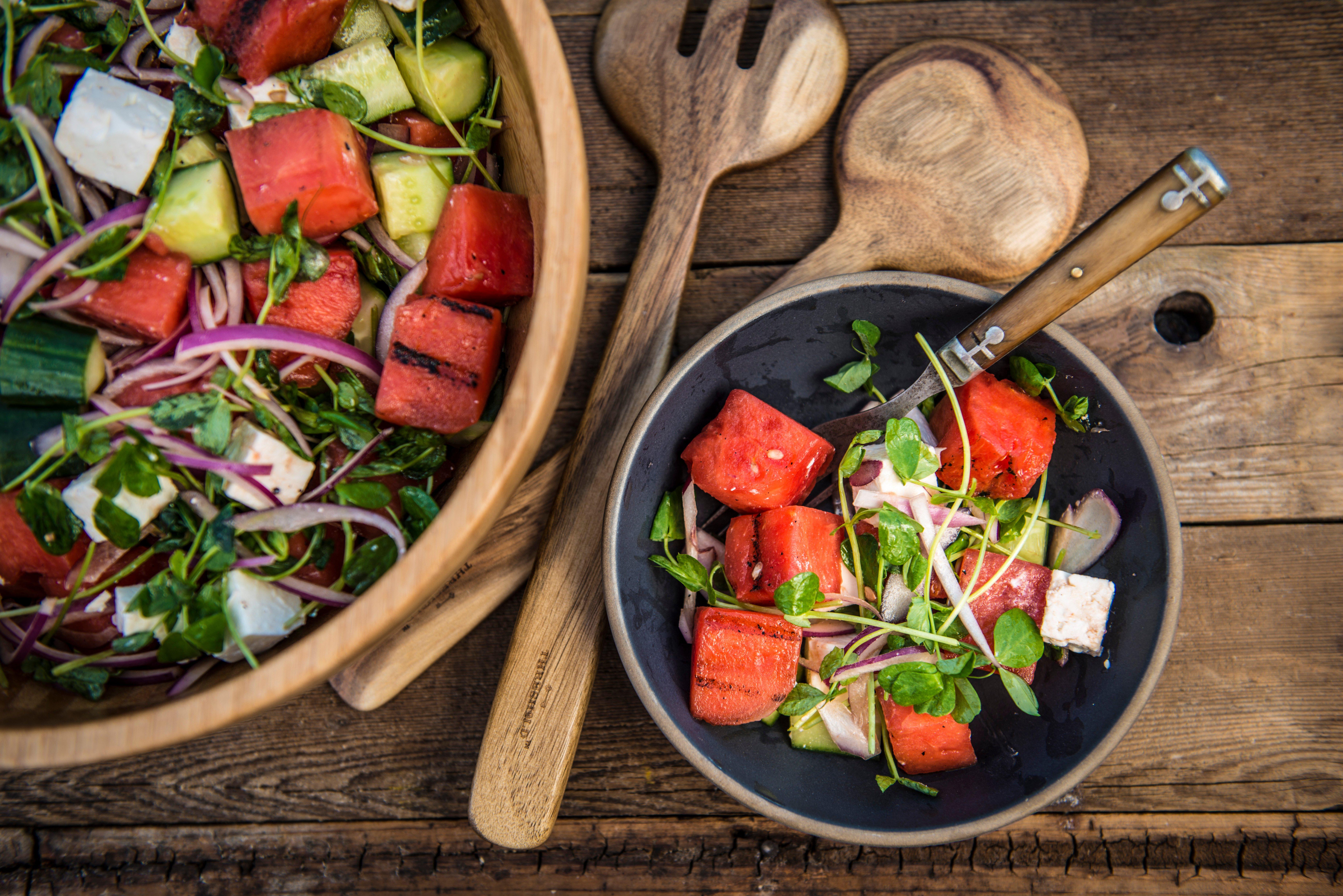 Grilled Watermelon Salad Recipe | Traeger Grills