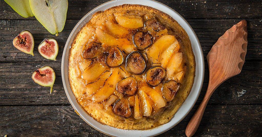 Baked Pear and Fig Upside Down Cake Recipe Traeger Grills