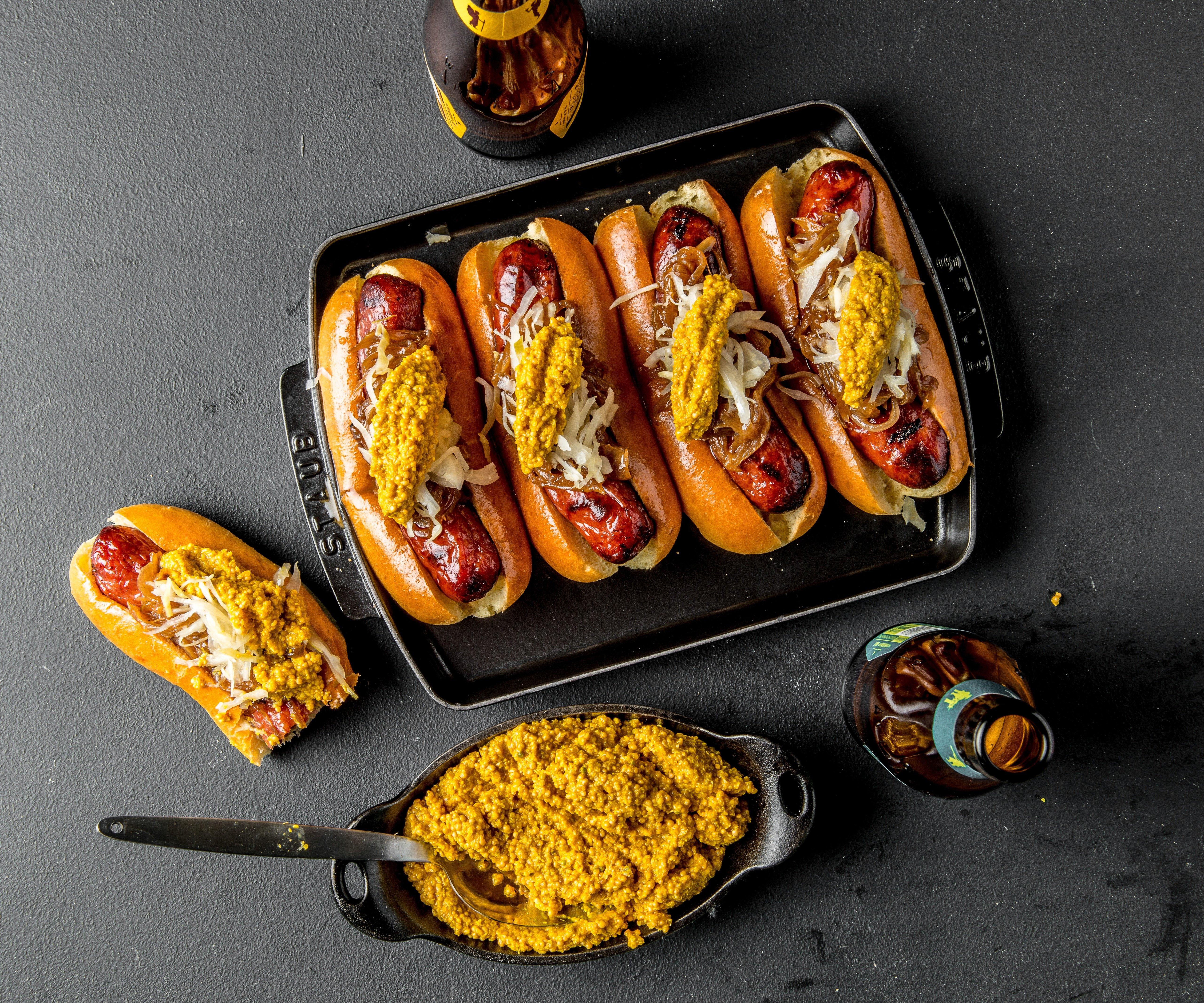 Smoked Bratwurst Recipe with Homemade Mustard - Traeger