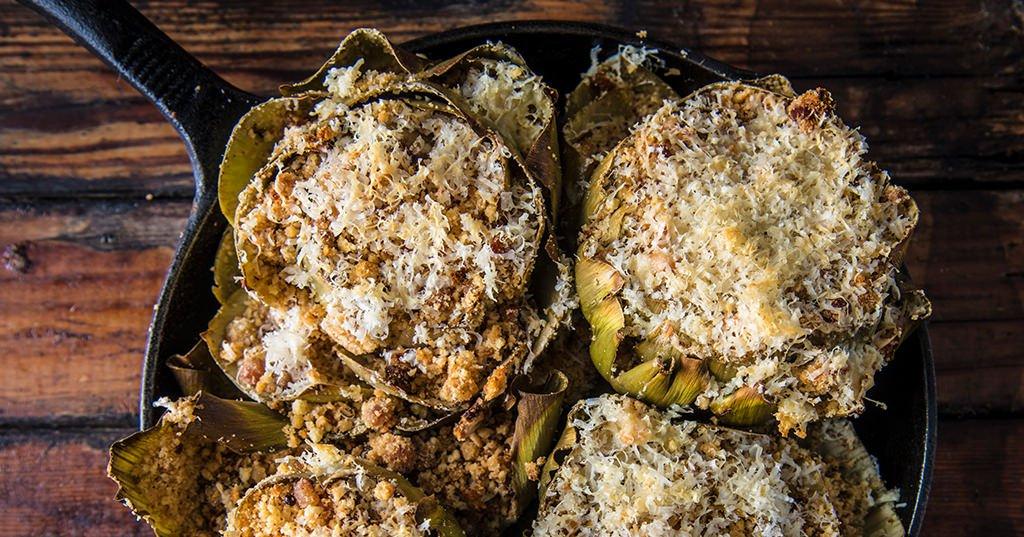 Roasted Stuffed Artichokes Recipe Traeger Grills