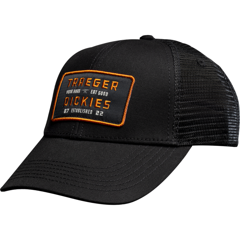 Traeger x Dickies Curved Brim Trucker Hat – Black